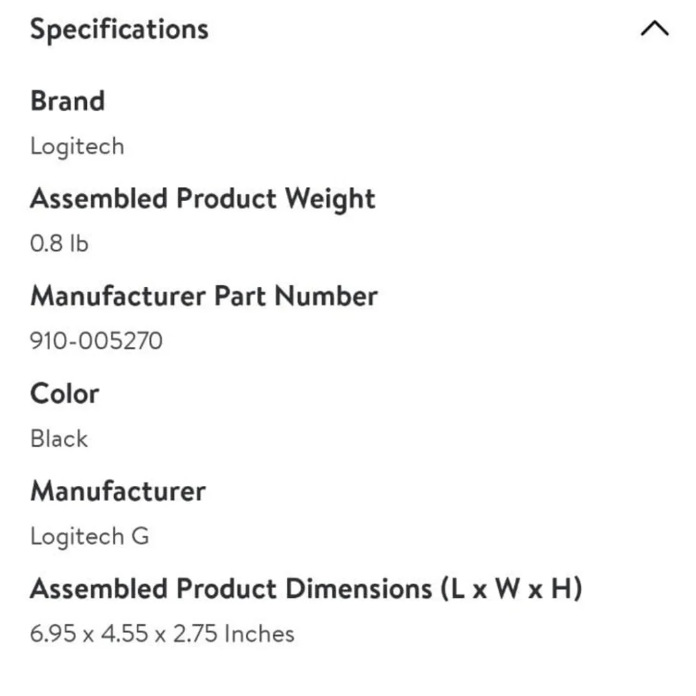 Logitech Black Wireless Gaming Mouse
